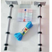 Abnturk Pencere Balkon Tipi Gezer Makaralı Duvara Monte Çamaşır Kurutma