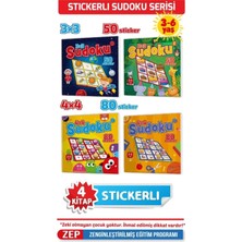 Feyza Design Yükselen Zeka 3-6 Yaş Stickerlı Sudoku Seti (4 Kitap)