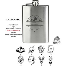 Gizmo Vibe Kişiselleştirilebilir Çelik 10 Oz Içki Matarası Özel Tasarım ve Isimli +Huni