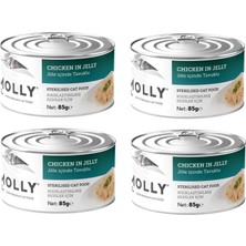Molly Sterilised Tavuklu Jöle Içinde Kısır Kedi Konservesi 85 Gr. x 4 Adet