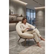 AVYNA Nioras™ Premium Tekli Koltuk Berjer | Konforlu Tv Koltuğu ve Dinlenme Koltuğu | California Tasarım - Krem