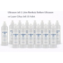 Ultrason Jeli 1 Litre Renksiz Iletken Ultrason ve Lazer Cihaz Jeli 10 Adet
