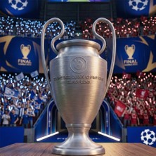 Riva Self Futbol Severlere Özel Şampiyonlar Ligi Kupası Dekoratif Obje - Gümüş Renk Koleksiyonluk