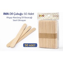Ima Dil Çubuğu 50 Adet Ahşap Abeslang Steril Olmayan Tahta Dil Basacağı 1 Paket
