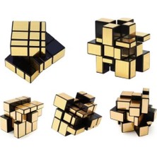 Feyza Design Metalik Sarı Geometrik Zeka Küpü - Eğitici Çocuk Oyuncağı