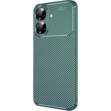 Kuzgun Ticaret Realme Note 60 Kılıf Auto Focus Karbon Kapak - Koyu Yeşil