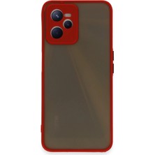 Kuzgun Ticaret Realme C35 Kılıf Montreal Silikon Kapak - Kırmızı