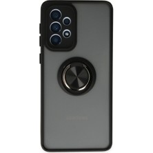 Kuzgun Ticaret Samsung Galaxy A33 5g Kılıf Montreal Yüzüklü Silikon Kapak - Siyah