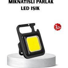 Kuzgun Ticaret USB Type-C Şarjlı Mini Fener – Manyetik, Katlanabilir ve Şişe Açacaklı Tasarım - Lisinya