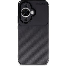 Kuzgun Ticaret Huawei Nova 12S Kılıf Auto Focus Karbon Kapak - Siyah