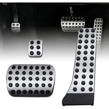 Otohousse Mercedes W204-W207-W211-W212-W215-W220-E250 Uyumlu Geçme Otomatik Pedal Seti 3 Parça Siyah Krom