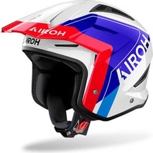 Airoh Trr Iı Hunt Mavi Kırmızı Parlak Motosiklet Kaskı