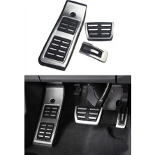 Otohousse Audi A4 B9 A5 F5 2016-2023 Uyumlu Geçme Otomatik Pedal Seti 3 Parça Siyah Krom