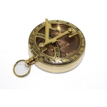 Kuzgun Ticaret Pirinç Güneş Saati ve Pusula Modeli 7830