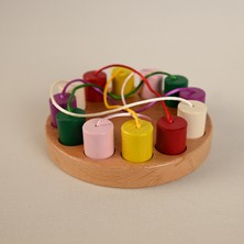 Zyt Tasarım Ahşap Ip Çözme Oyunu Ipli Zeka Oyunu Eğitici