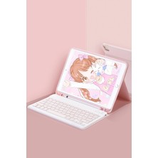Magicool Ipad Pro 12.9 (2022) Kılıf KC01 Smart Klavyeli Tablet Kılıfı - Pembe