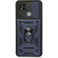 Magicool Realme C11 2021 Kılıf Pars Lens Yüzüklü Silikon - Lacivert