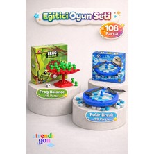 Feyza Design Çocuk Zeka ve Denge Oyunları Seti, 2'li Kurbağa ve Buz Kırma Oyunu