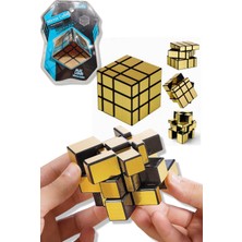 Feyza Design Parlak Altın Aynalı 3x3 Zeka Küpü - Eğitici Oyuncak