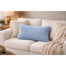 Bn Çaki Pelüş Çift Taraflı Kırlent Kılıfı Mavi 50X30