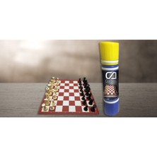 Feyza Design Renkli Kutulu Satranç Takımı 65 mm Şah Boyu Çocuklar Için