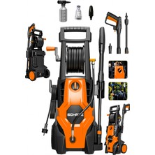 Schatz 180 Bar Çelik Şanzıman Musluk ve Kovadan Çekme Özellikli Yüksek Basınçlı Oto Yıkama Makinesi T365833