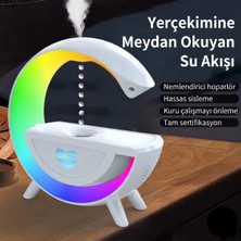 Kozmik Aksesuar G Speaker Rgb Işıklı Bluetooth Hoparlör Hava Nemlendirici Buhar Makinesi Gece Lambası & Masa Lambası
