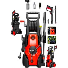 Schatz 180 Bar Çelik Şanzıman Musluk ve Kovadan Çekme Özellikli Yüksek Basınçlı Oto Yıkama Makinesi K365822