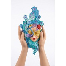 Evcime Venedik Maskesi Duvar Süsü – Tavus Kuşu Temalı