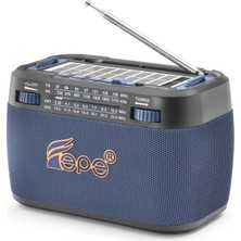 Pileli Store Bluetooth Fm Radyo USB Tf Aux Solar Şarjli Taşinabi̇li̇r Kamp Hoparlör FP395S