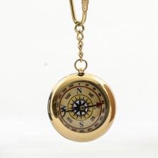 Kuzgun Ticaret Pirinç Pusula Anahtarlık 15757