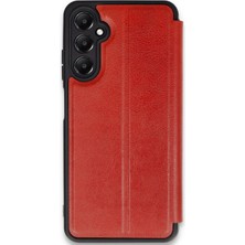 Kuzgun Ticaret Samsung Galaxy A35 5g Kılıf Flip Cover - Kırmızı