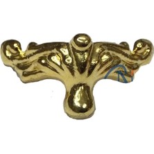 Kuzgun Ticaret Köşe Etekli Sandık Ayağı, Kutu Ayak 1,5 cm - Sarı