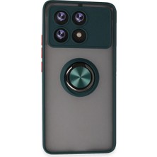 Kuzgun Ticaret Xiaomi Poco X6 Pro Kılıf Montreal Yüzüklü Silikon Kapak - Yeşil