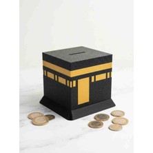 Multiogz ✦ Kabe Modeli Kumbara – Hac ve Umre Birikim Kumbarası Dekoratif Para Kutusu Siyah 3D Baskı Pla