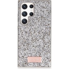 Kuzgun Ticaret Onegif Samsung Galaxy S24 Ultra Bright Simli Kapak - Gümüş