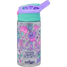 Smiggle Gabby’s Dollhouse Gizli Pipetli Suluk 440 ml – Bpa’sız Çocuk Su Matarası (Flip Kapaklı)