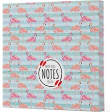 Lisinya Flamingo 1 - Çizgisiz Yan Boyamalı Defter