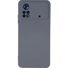 Kuzgun Ticaret Xiaomi Poco X4 Pro 5g Kılıf Nano Içi Kadife Silikon - Gri