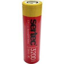 Kuzgun Ticaret Sertec 18650 3.7V 3200 Mah 3c Li-Ion Şarjlı Pil