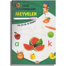 Lisinya Çizgi Alıştırmaları Meyveler
