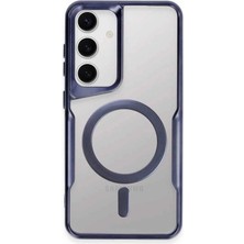 Magicool Samsung Galaxy S24 Kılıf Boyi Magsafe Silikon Kapak - Lacivert