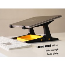 Generic Tepsili Laptop Standı - 3D Tasarım Ergonomik Yükseltici ve Masaüstü Düzenleyici