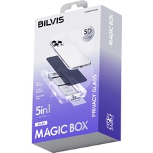 Magicool Iphone 17 Pro Max Bilvis 5in1 5d Magic Hayalet Cam Ekran Koruyucu - Siyah