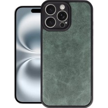 Magicool Iphone 16 Pro Max Kılıf Aras Deri Kapak - Koyu Yeşil