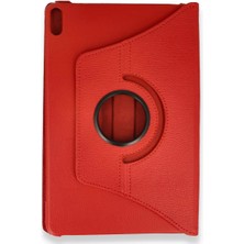 Kuzgun Ticaret Huawei Honor Pad X8A Kılıf 360 Tablet Deri Kılıf - Kırmızı