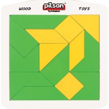 Feyza Design Çocuklar Için Eğitici Tangram Oyunu - 02 015 Desen Kartlı