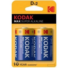 Magicool Kodak 2 Adet Max Super Alkalin LR20 D Boy Büyük Pil