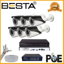 Alpotekno 5 Mp 1440P 6 Kameralı Ip Poe Güvenlik Seti