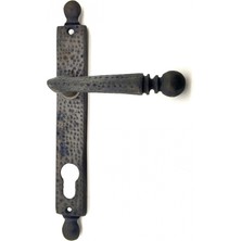 Kuzgun Ticaret Antika Tarz Dekoratif Pirinç Misket Oda Kapı Kolu - 245X34 Mm, Oksit